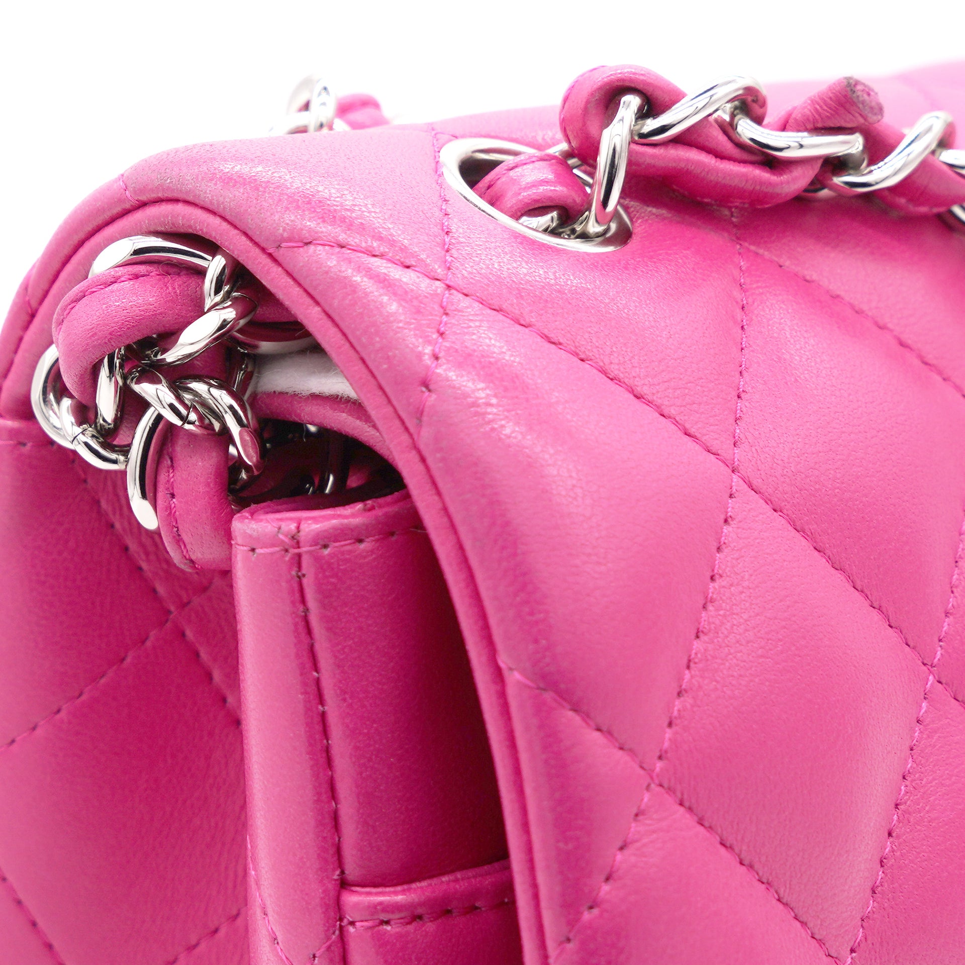 Chanel Pink Quilted Lambskin Leather Jumbo Classic Double Flap Bag –  STYLISHTOP