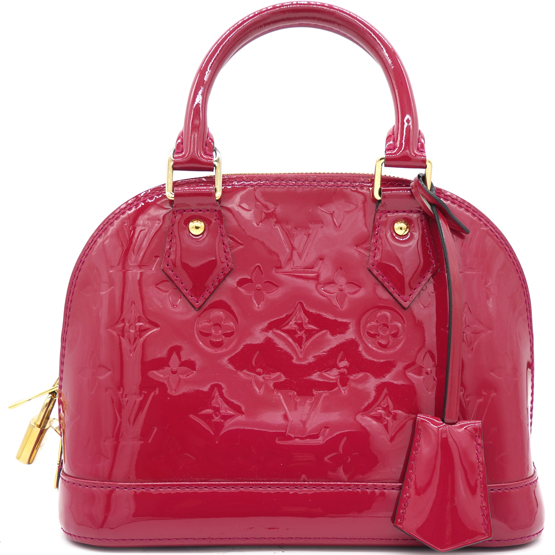 Louis Vuitton Alma BB Vernis Pomme D'Amour Cherry Handbag