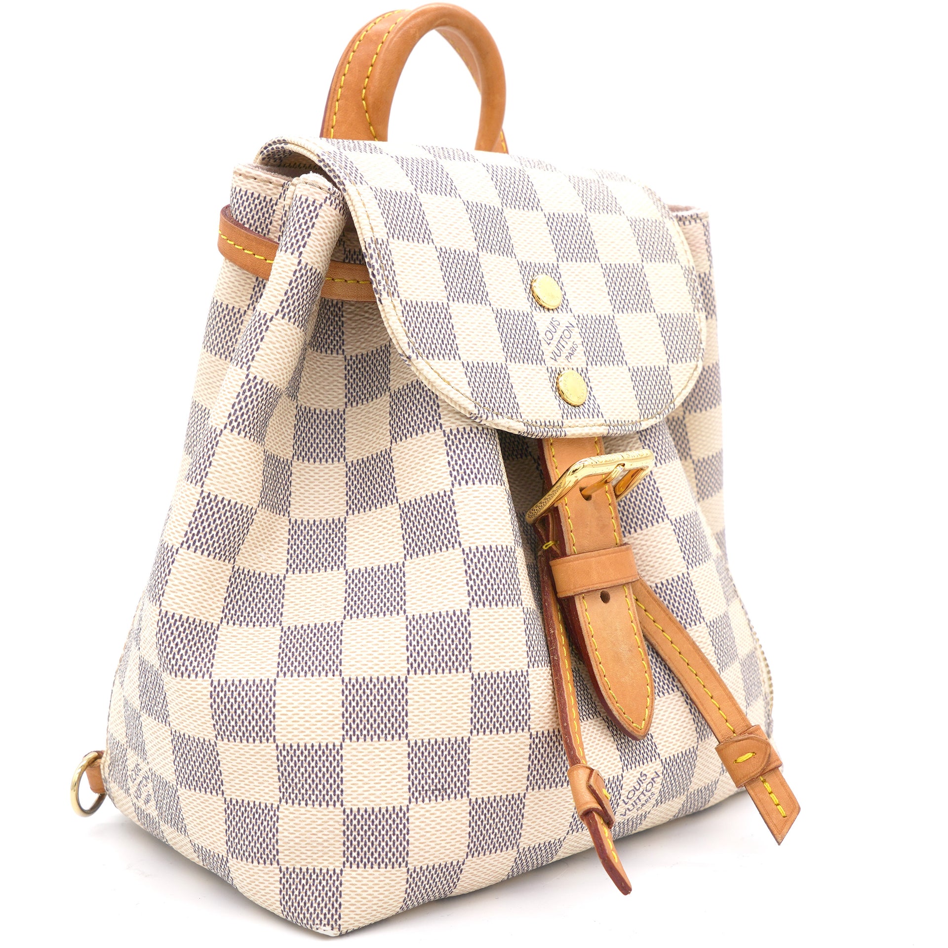 Louis+Vuitton+Sperone+Backpack+BB+White+Canvas for sale online