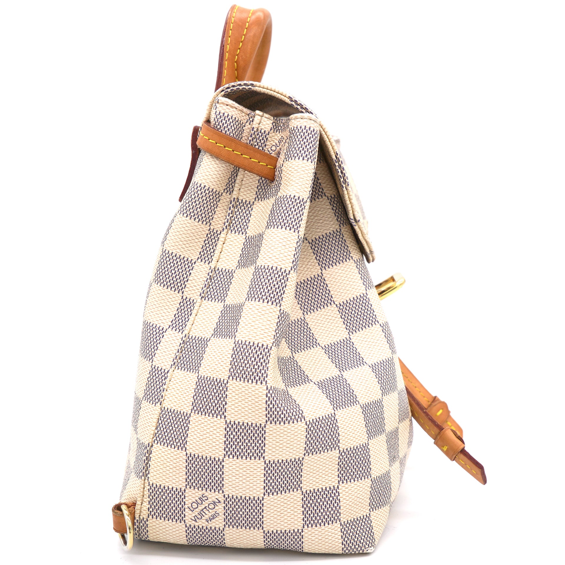louis vuitton checkered backpack Louis Vuitton Damier Azur Canvas Sperone BB Backpack Bag – STYLISHTOP