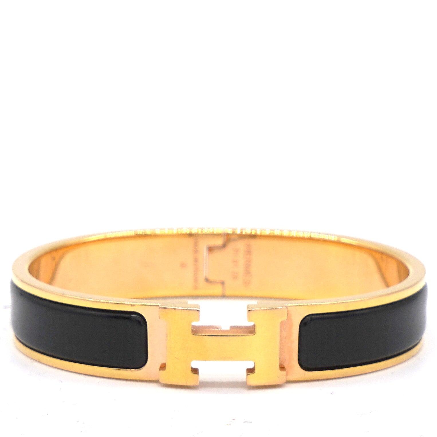 Clic h bracelet Hermès Black in Metal - 41838605