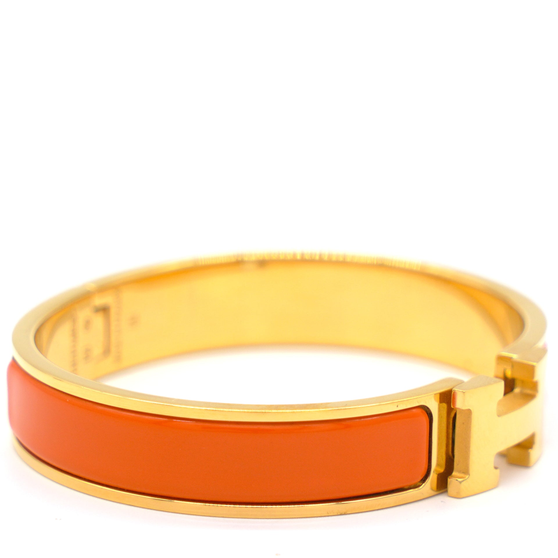 Hermes Orange Clic H Clac Bracelet – THE CLOSET