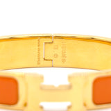 Clic H Bracelet Orange with Yellow Gold Hardware PM
