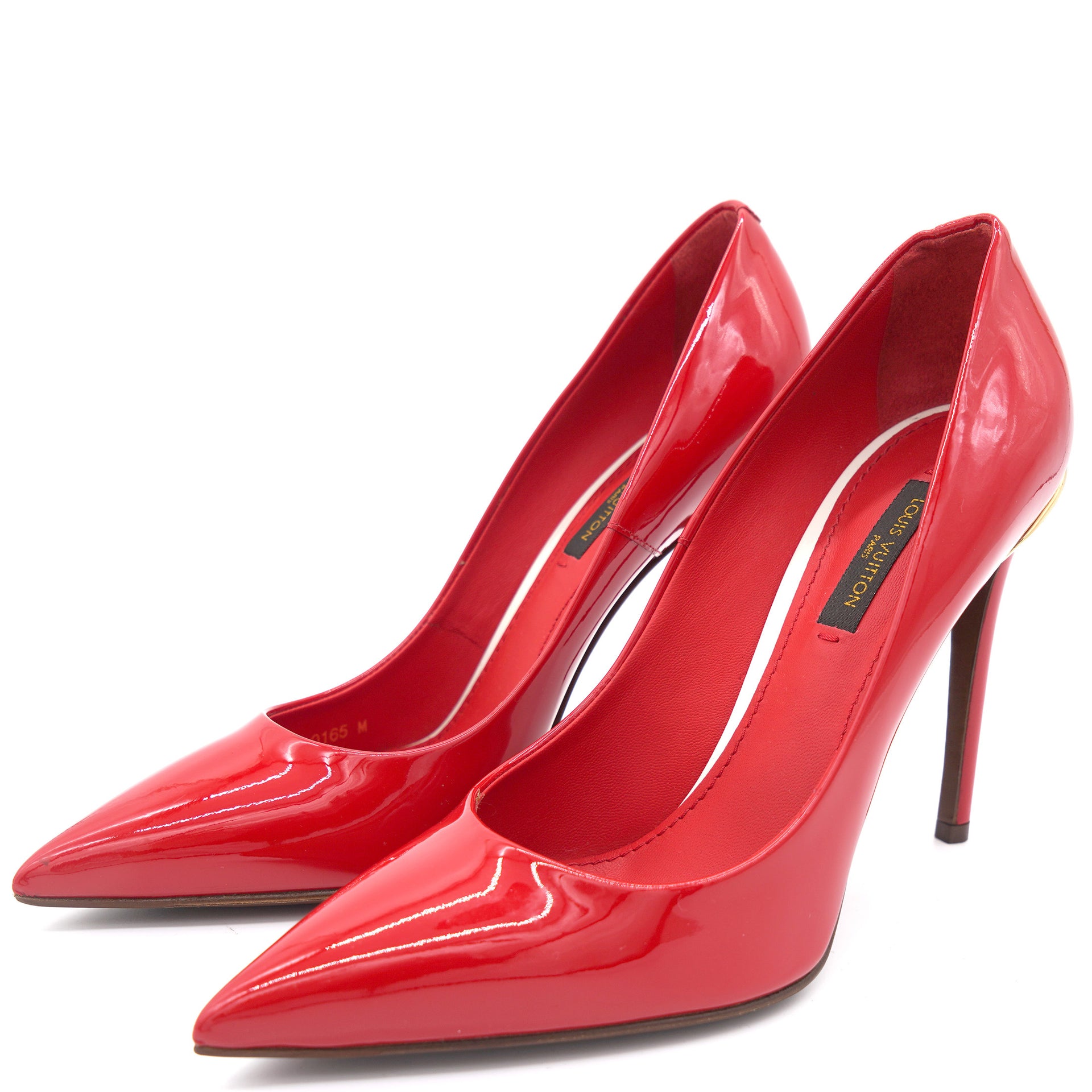 Louis Vuitton Eyeline Red Pump Heels pointed toe patent leather red Size 36