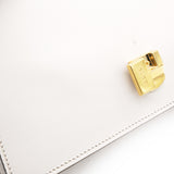 White Leather Small Web Chain Sylvie Shoulder Bag