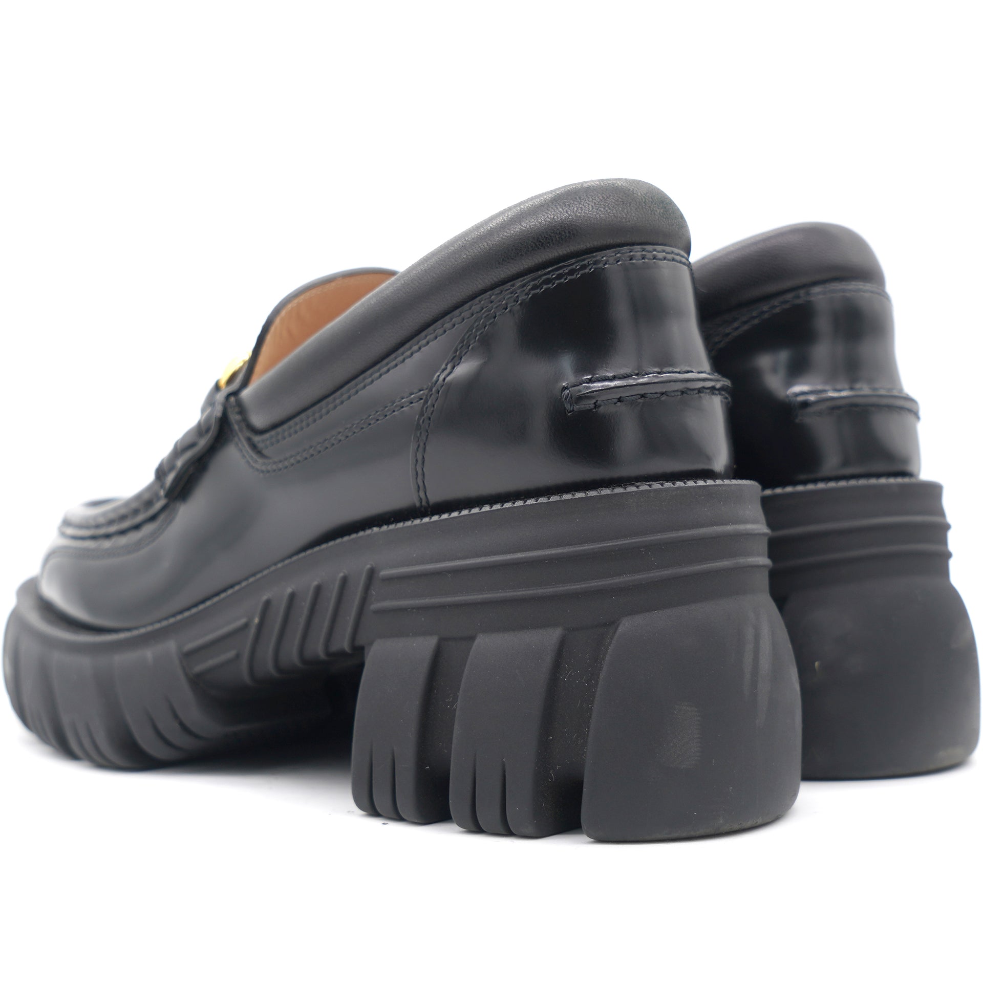 Romance horsebit-detailed leather platform loafers 35.5