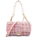 Chanel Tweed Sequins Pearl Bag RARE Full-Set For Sale at 1stDibs