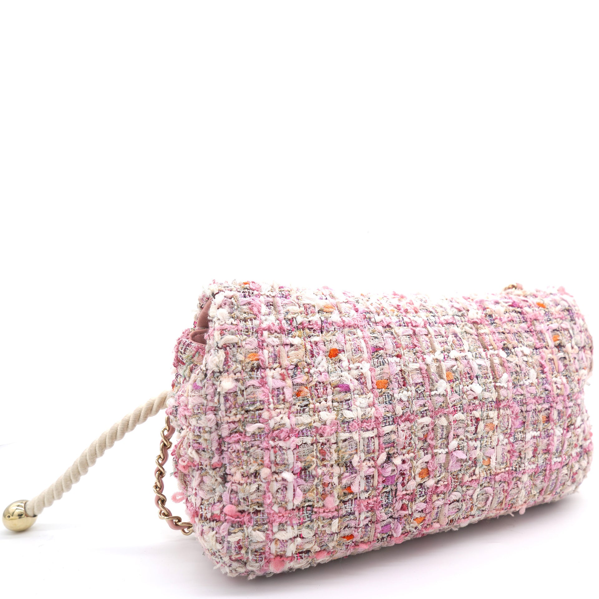 Chanel 2019 Pink Tweed Fabric & Pearls Classic Single Flap Bag – Stylishtop