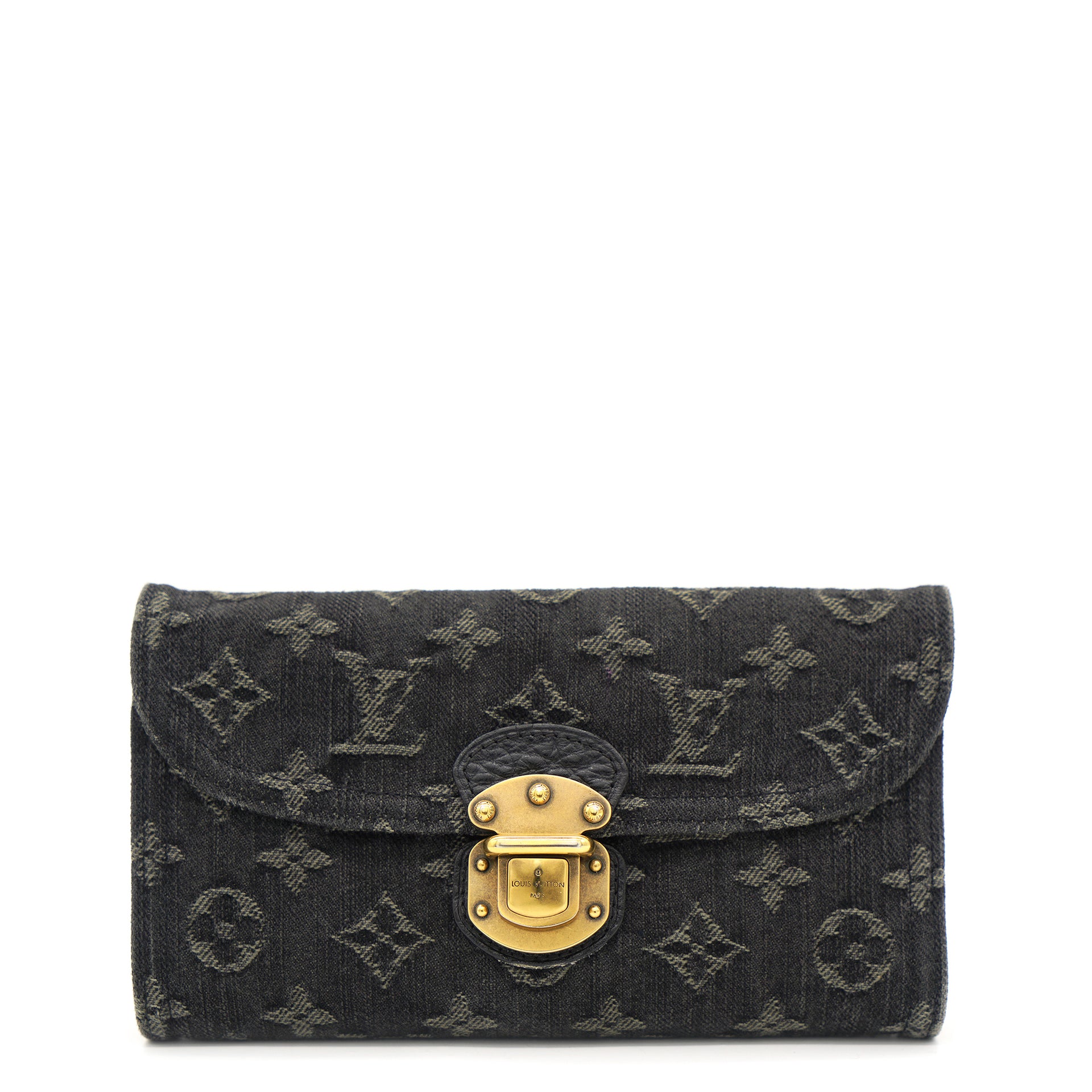 Louis Vuitton Denim Neo Cabby MM Shoulder Bag Black  PLAYFUL