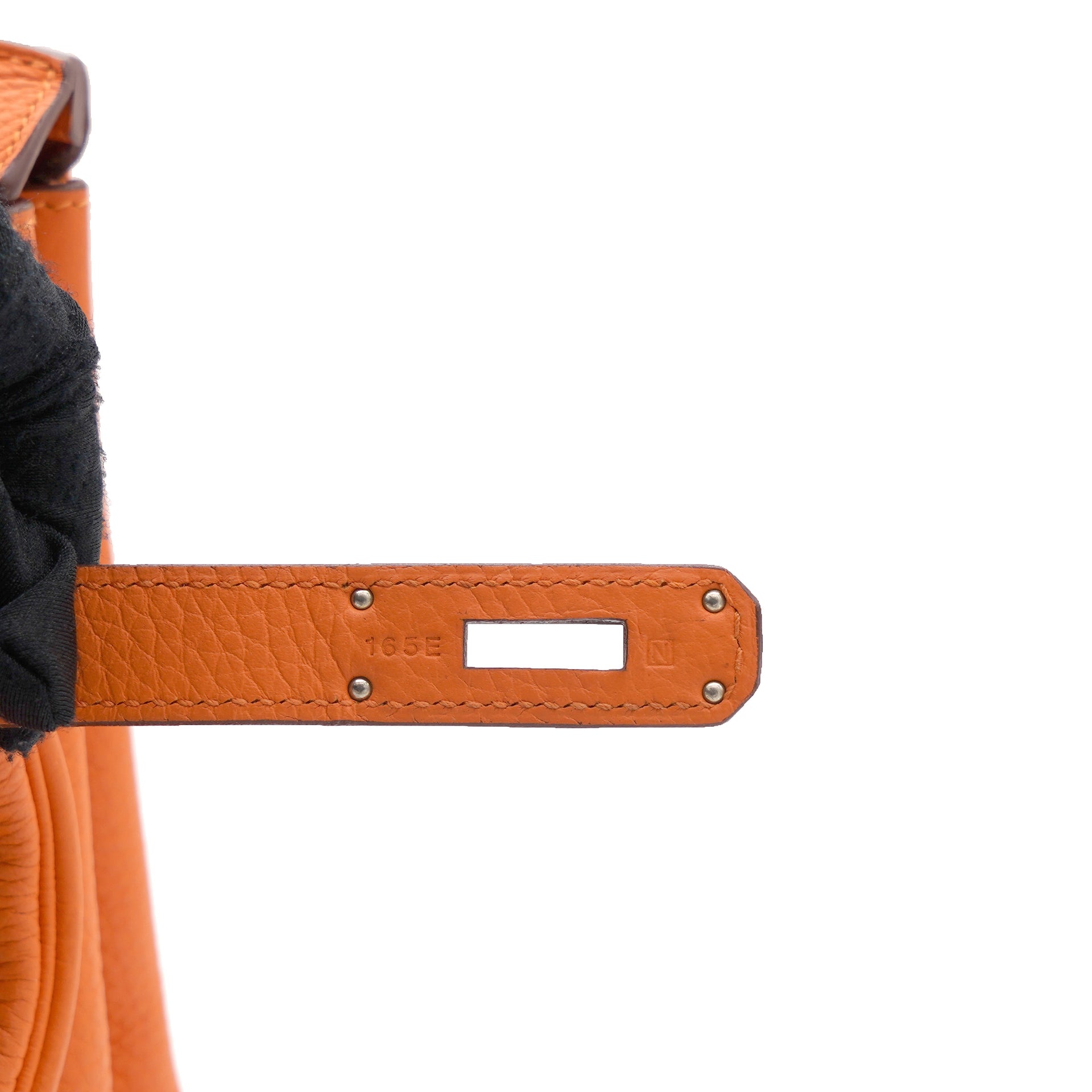 Orange Taurillon Clemence Leather Palladium Hardware Birkin 30 Bag