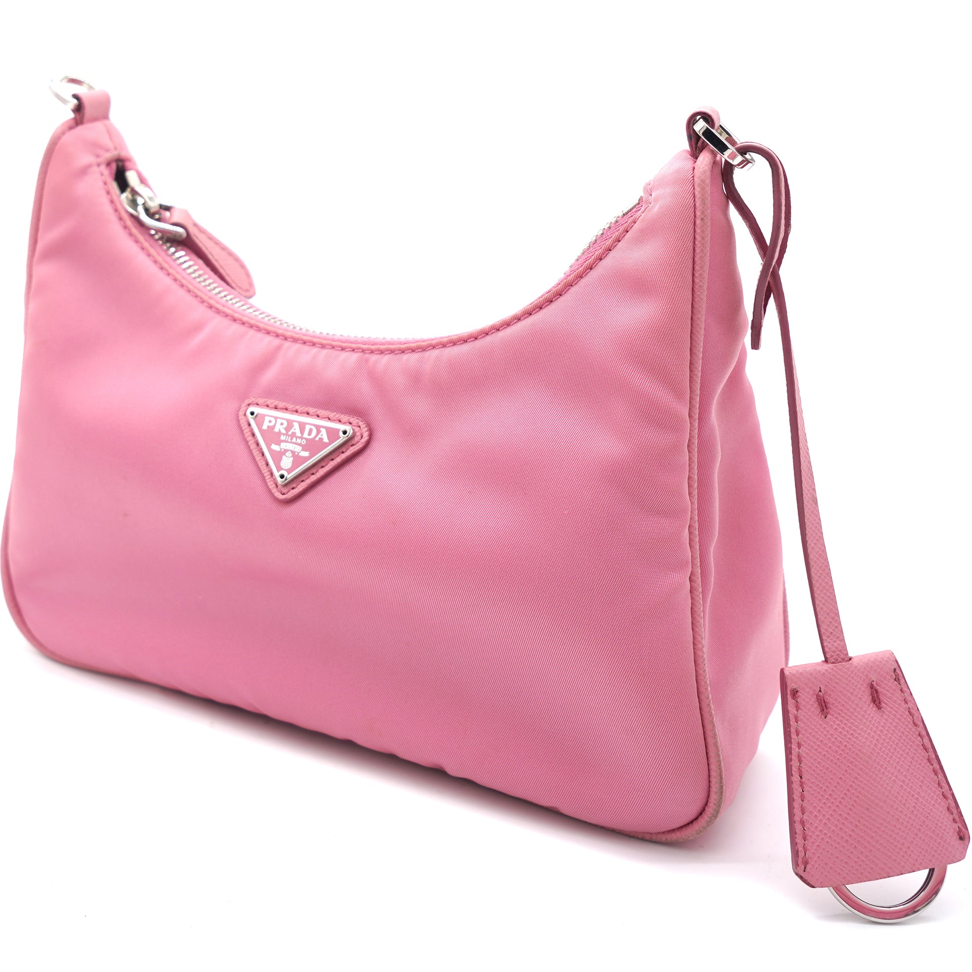 Re-edition 2005 zip handbag Prada Pink in Polyester - 36473487