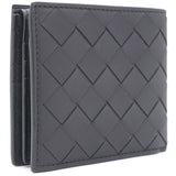 Black Intrecciato Leather Bifold Wallet