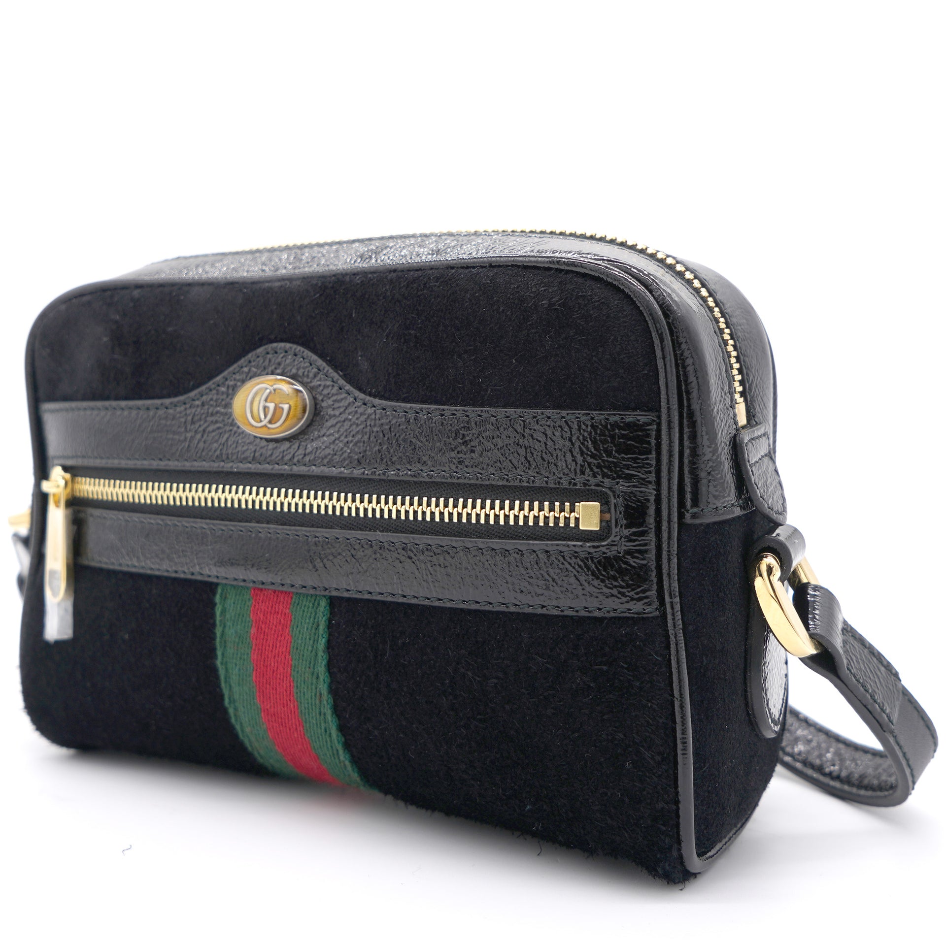 Gucci Ophidia GG Small Suede and Leather Shoulder Bag
