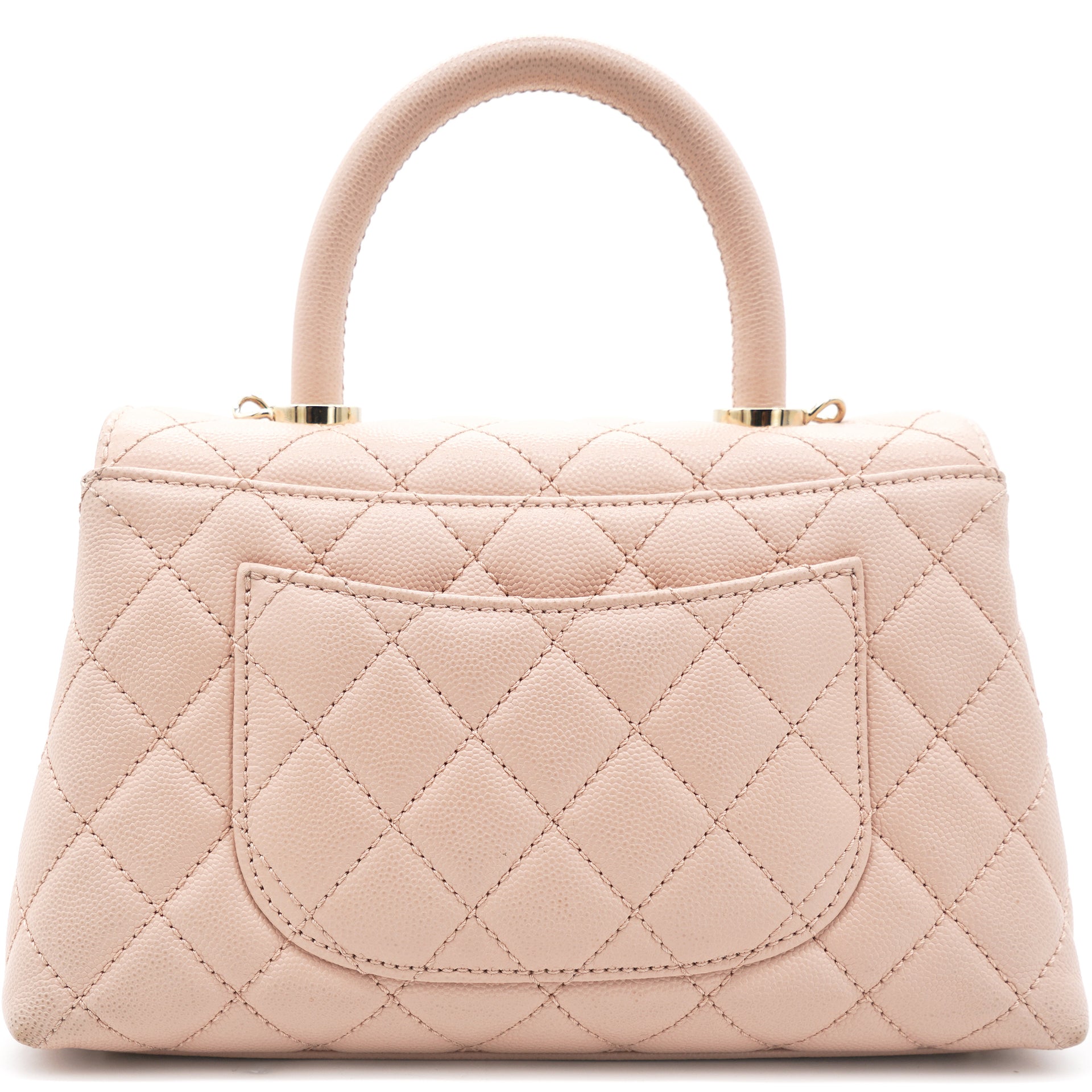 Chanel Coco Top Handle Bag Quilted Iridescent Caviar with Gradient Hardware  at 1stDibs