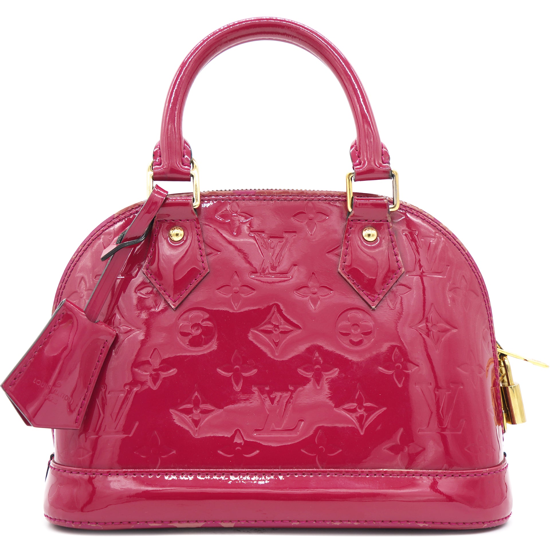 Brand New 2014 Louis Vuitton Alma MM in Vernis Leather Indian Rose