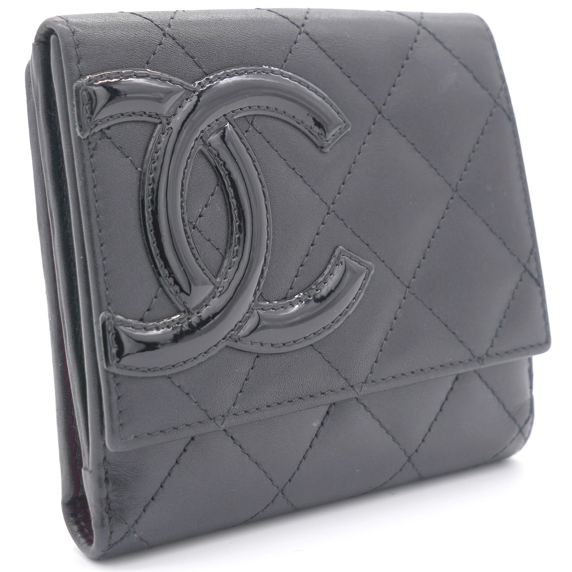 Chanel Calfskin Quilted Cambon Bi-Fold Wallet Black – STYLISHTOP