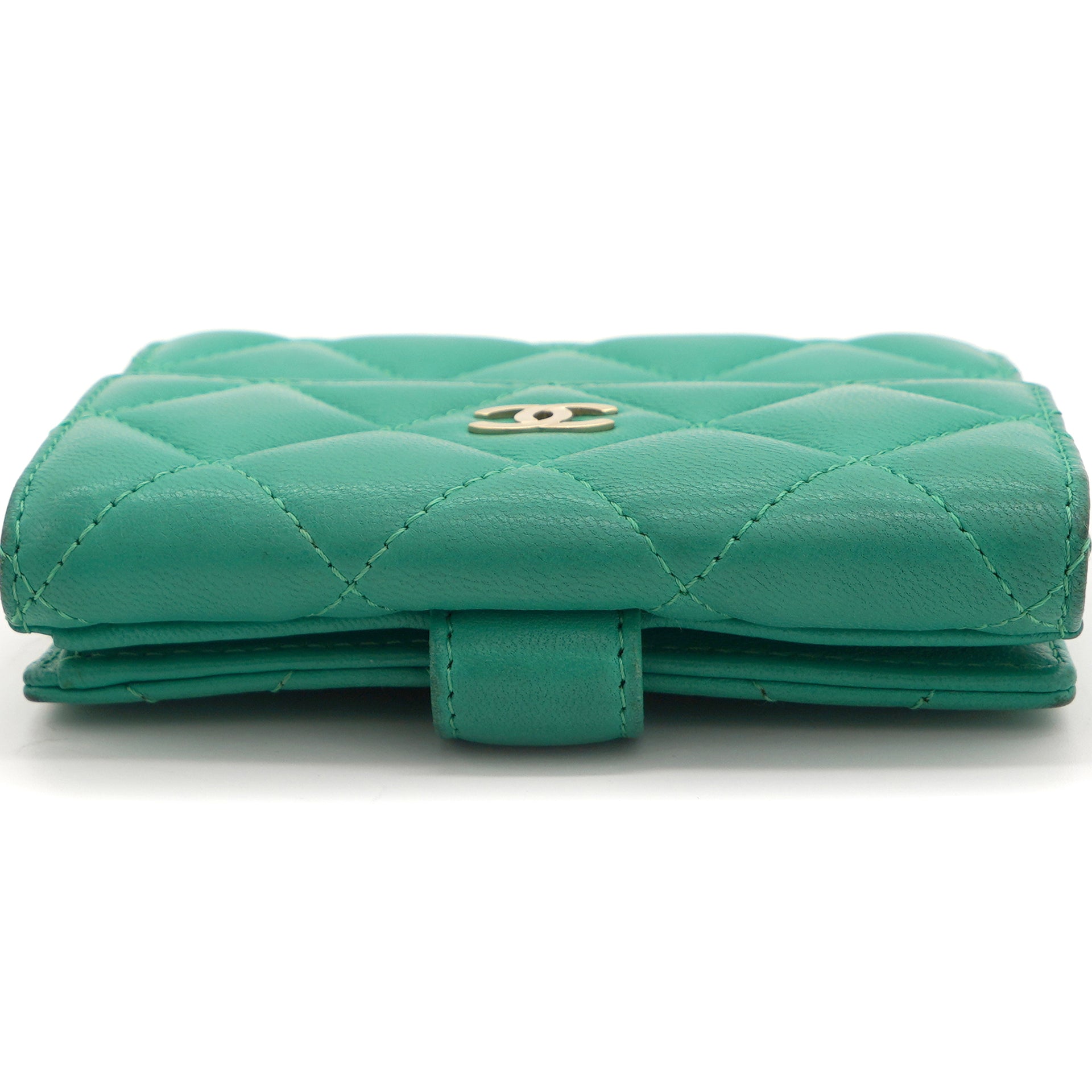 Chanel Lambskin Green Classic Small Flap Wallet – STYLISHTOP