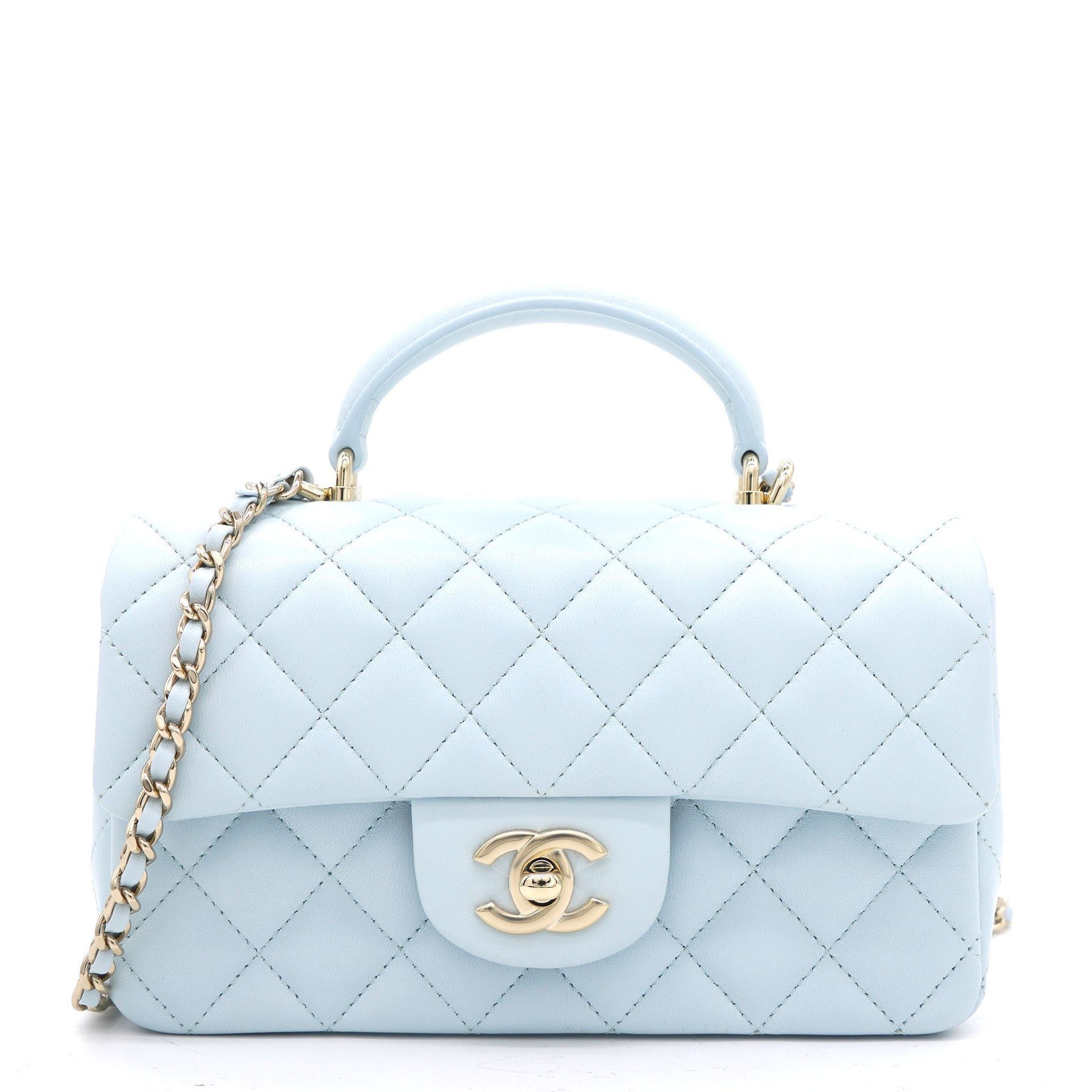 Top Handle Blue Chanel Purse Chanel Blue Top Handle Bag Chanel