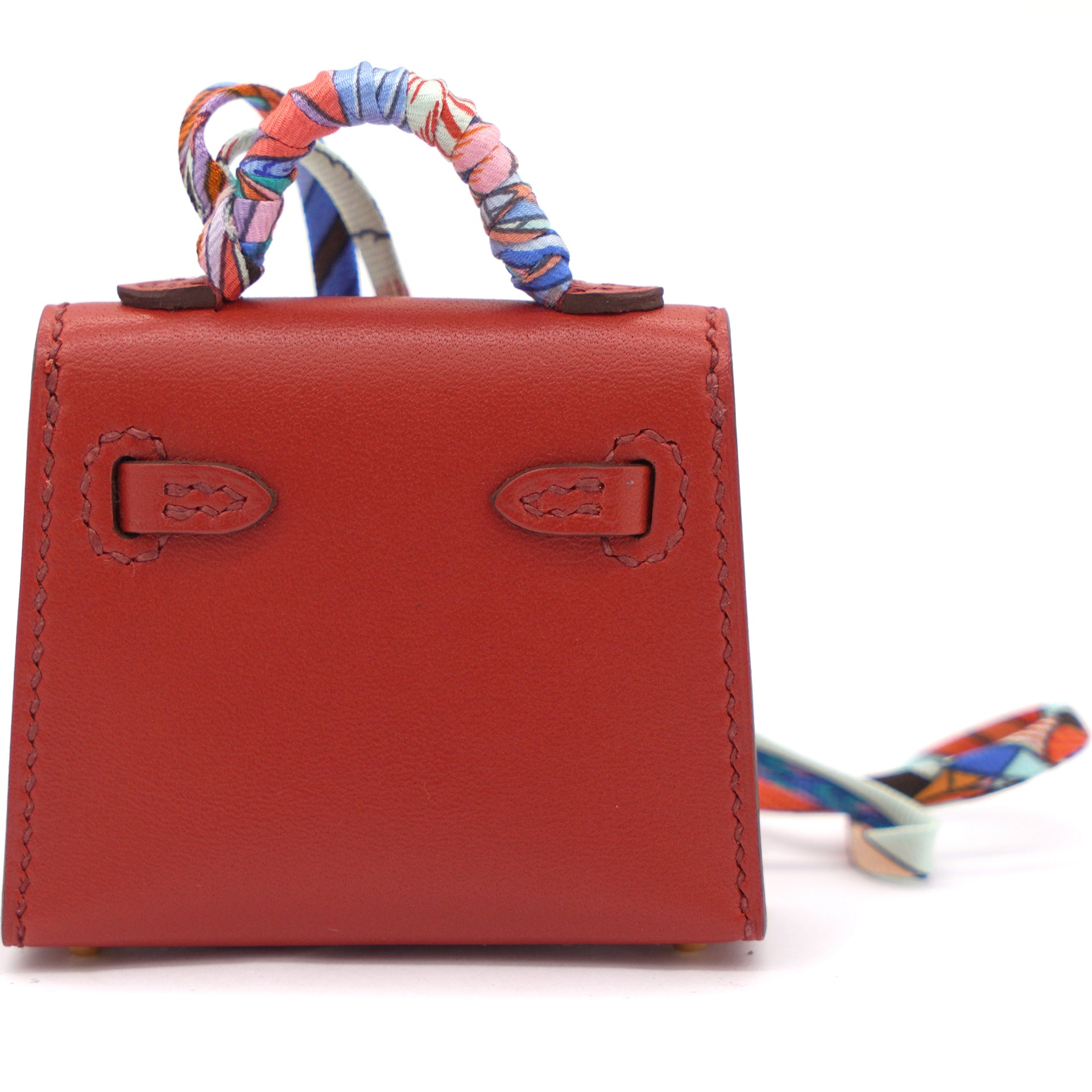 HERMES '20 Micro Kelly Twilly Tadelakt Leather Red / Rouge
