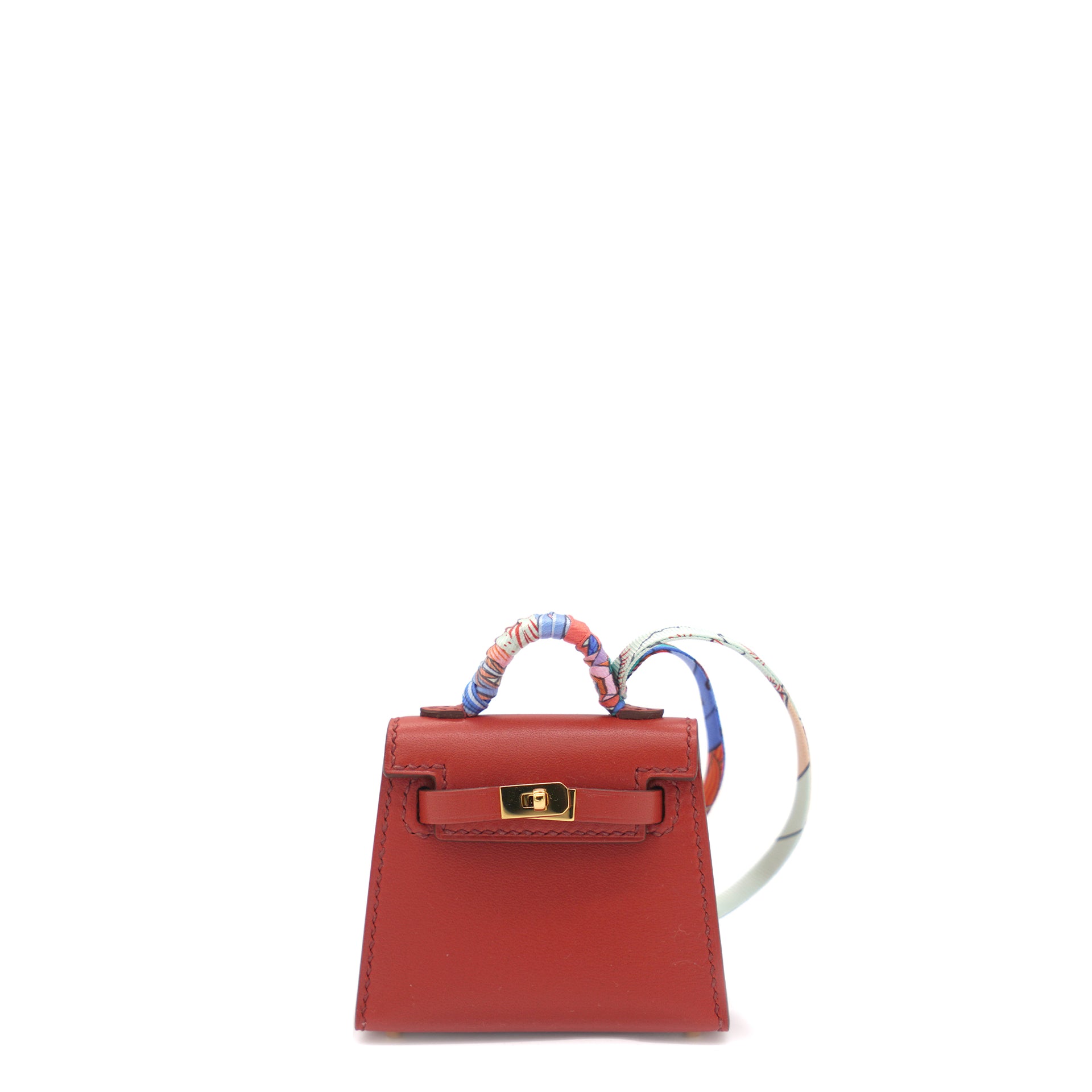Hermes Tadelakt Mini Kelly Twilly Bag Charm Red – STYLISHTOP