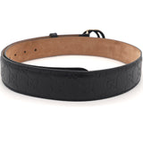 Black Leather Signature Unisex Belt