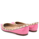Pink Patent Leather Rockstud Ballet Flats 35