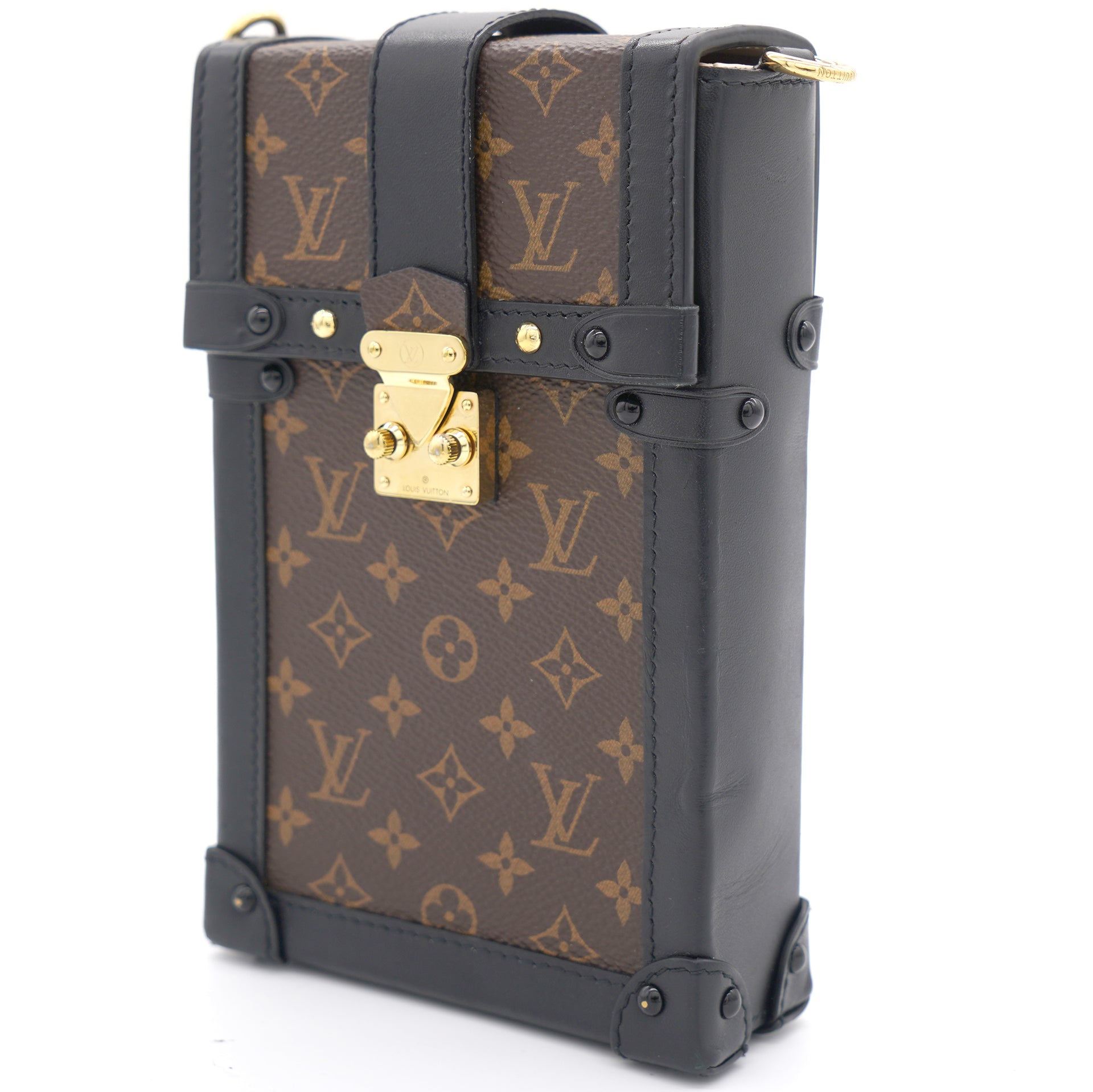 Pochette trunk verticale crossbody bag Louis Vuitton Brown in