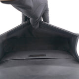 Black Chevron Leather Medium Boy Flap Bag