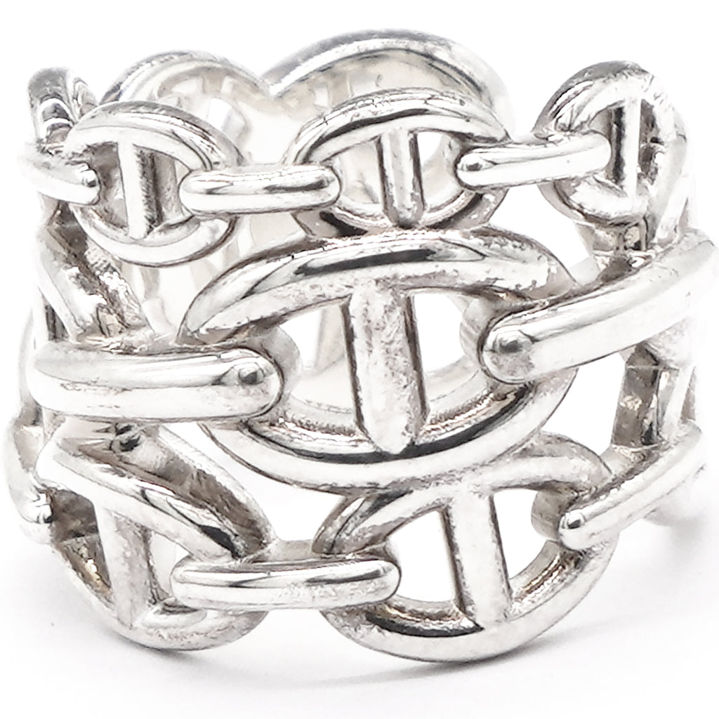 Hermes Chaine d'ancre Enchainee Ring, Large model 54 – STYLISHTOP