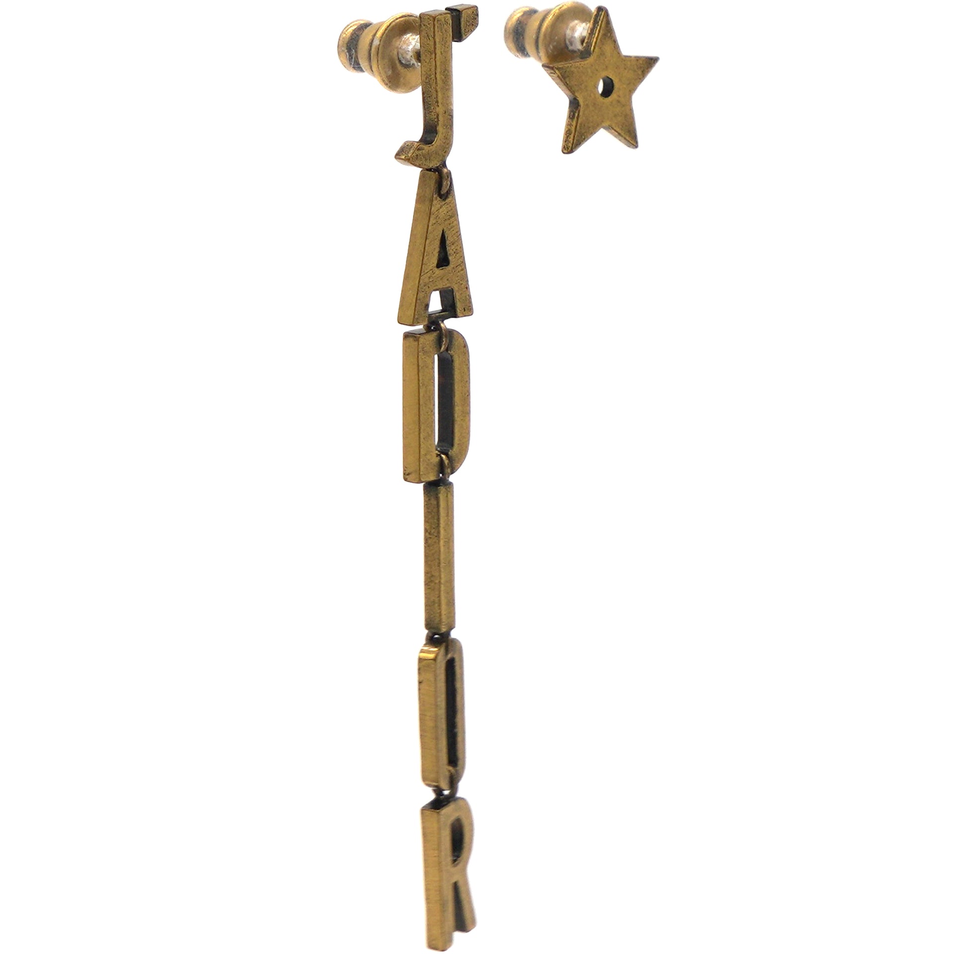 Metal J’ADIOR Star Drop Chain Earrings Aged Gold