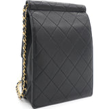 Vertical Pearls Clutch with Chic Pearl Chain In Black and Gold Hardware GHW