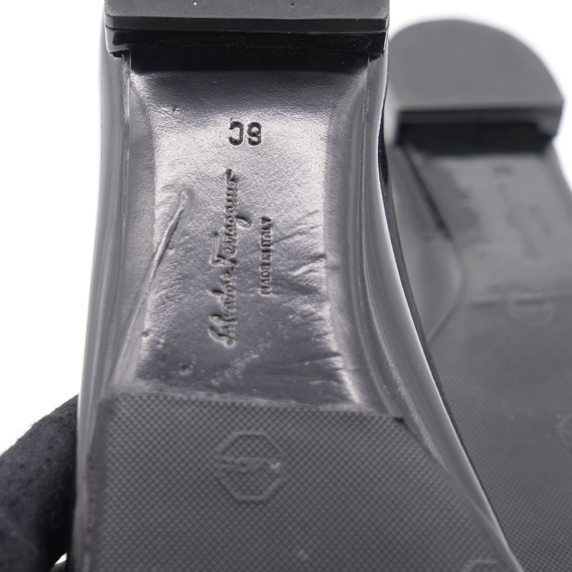 Patent Black Bow Fringes Flats 6