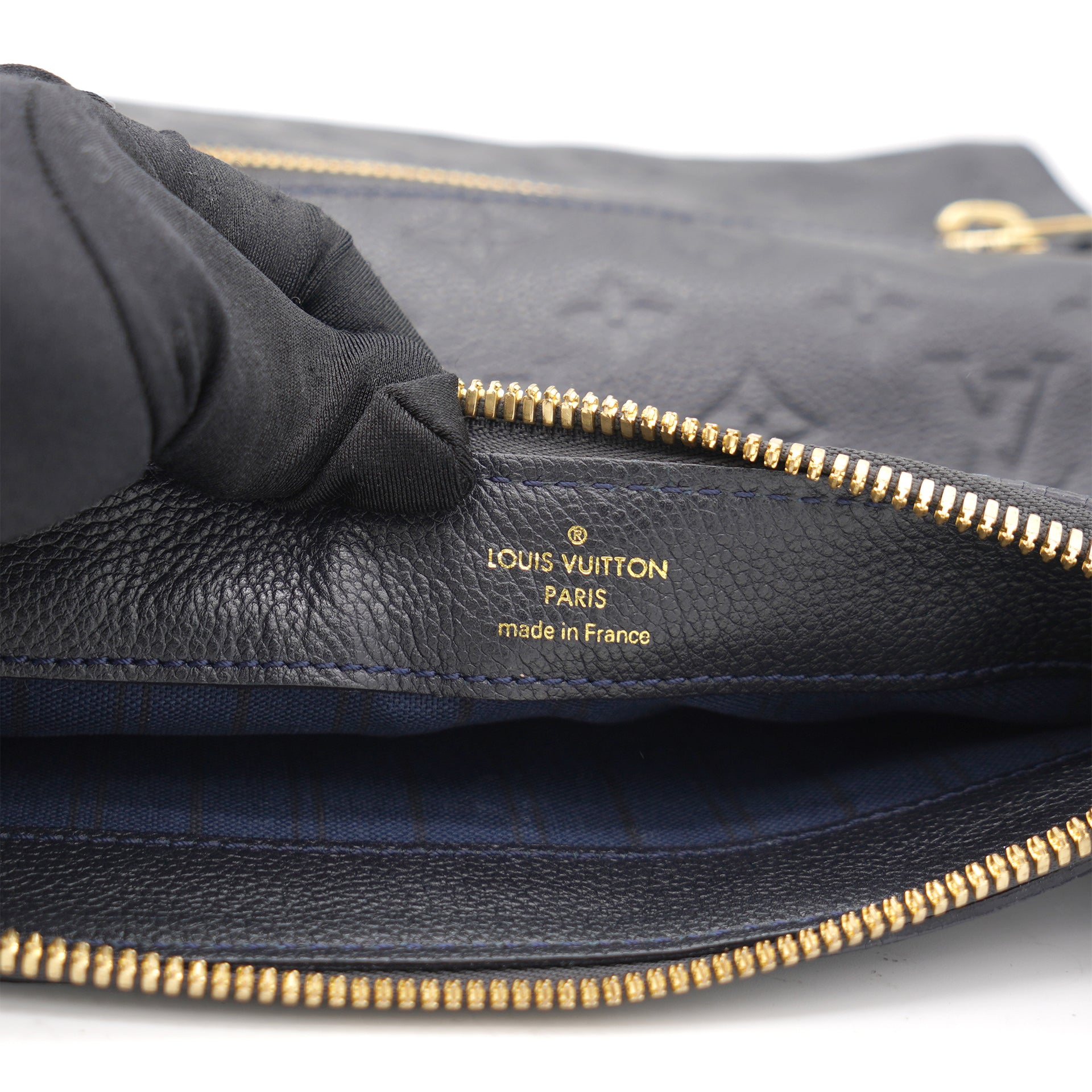 Louis Vuitton Bleu Infini Monogram Empreinte Leather Petillante Clutch