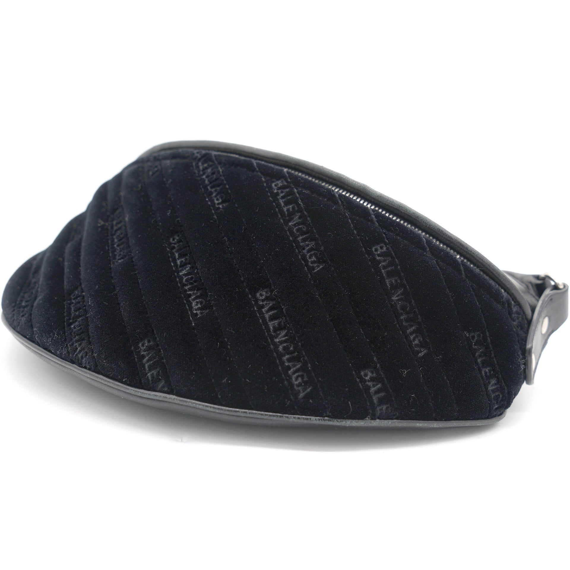 Crushed Velvet Souvenir XS Belt Bag Black