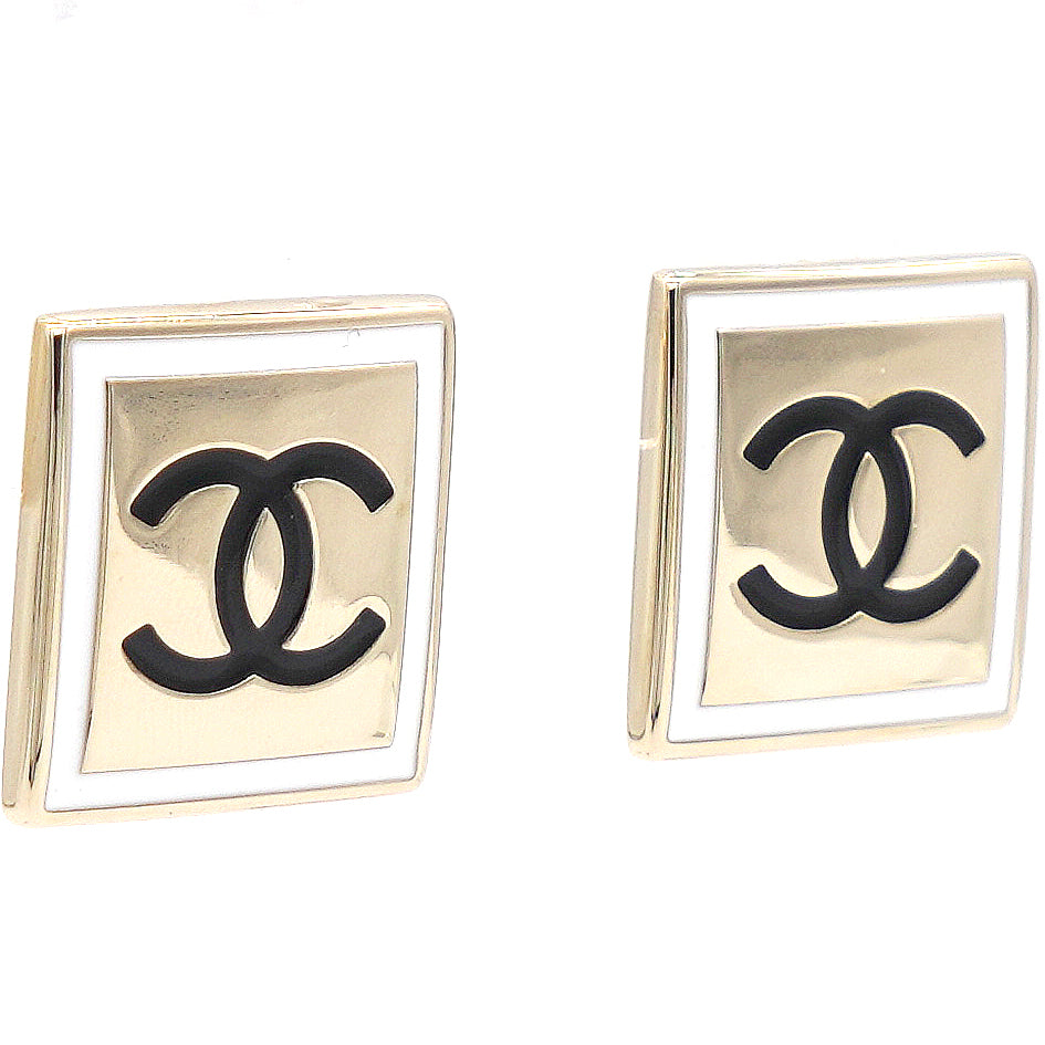 CHANEL CC Pearl Gold Earrings - Bellisa
