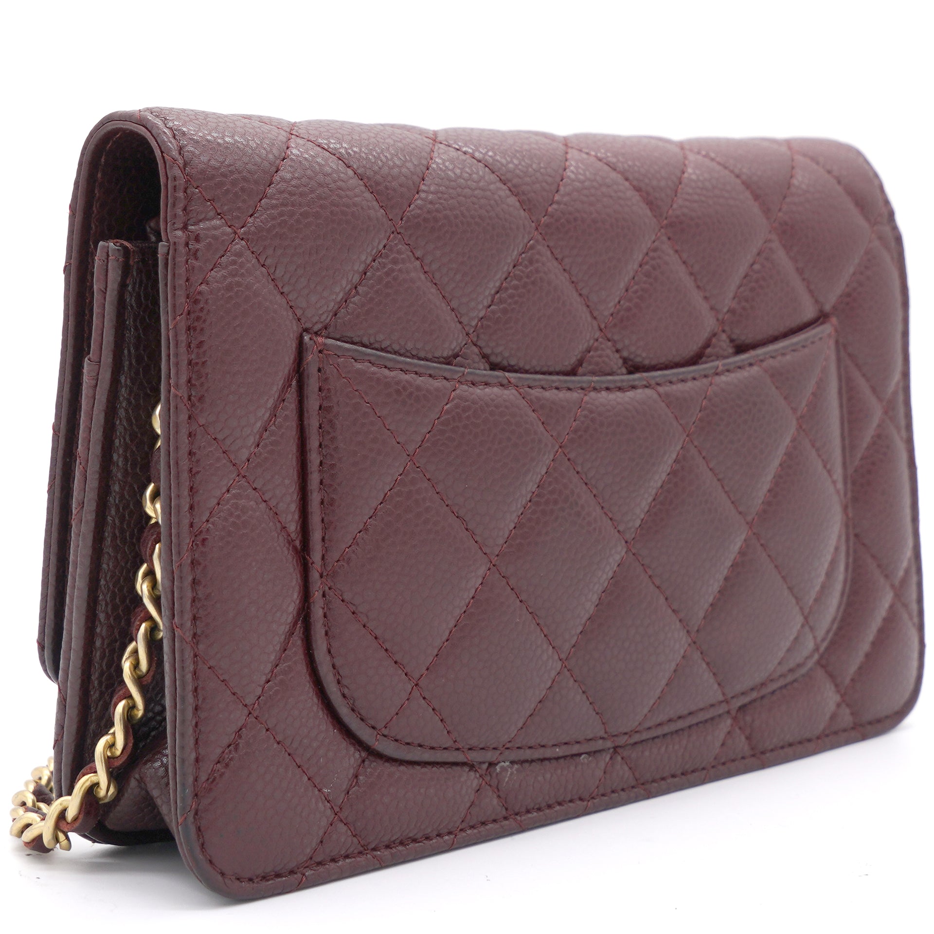 Chanel Caviar Quilted Wallet On Chain WOC Burgundy – STYLISHTOP