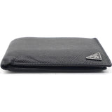Black Saffiano Leather Bi-Fold Wallet