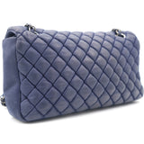 Navy Blue Quilted Leather CC Single Flap Bag