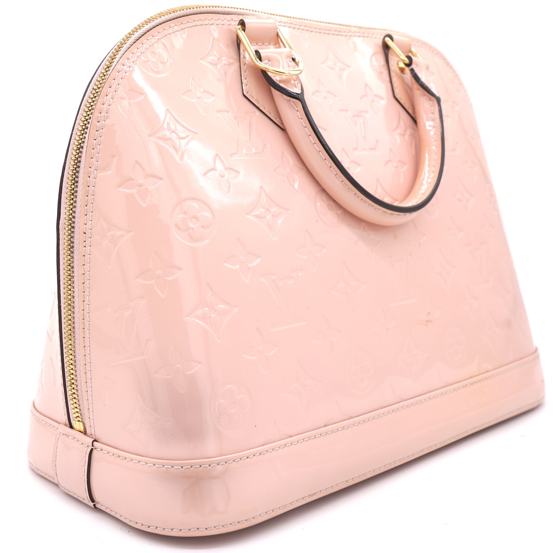 Louis Vuitton Rose Ballerine Monogram Vernis Alma BB Bag – STYLISHTOP