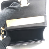Mini Handle Clutch with Chain Black