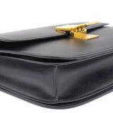 Box Calfskin Medium Classic Box Flap Bag Black