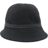 Black Fabric Bucket Hat with Bow 57