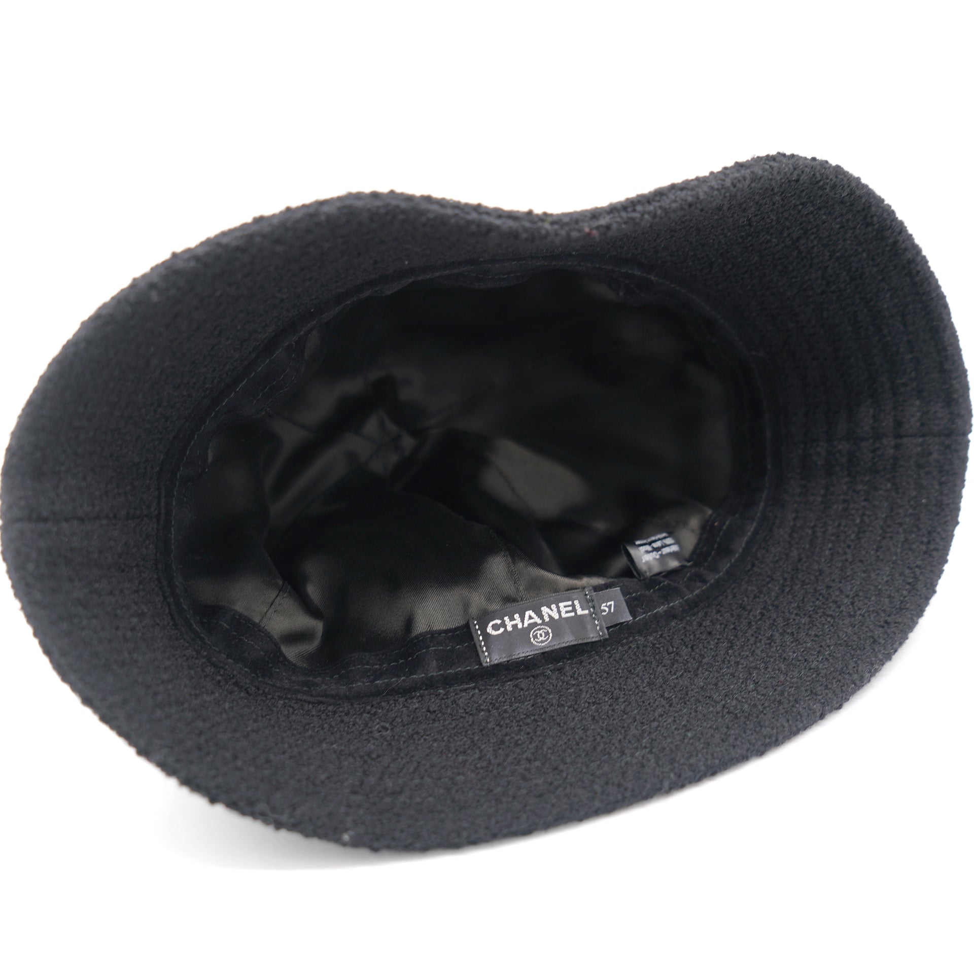 Chanel Black Fabric Bucket Hat with Bow 57 – STYLISHTOP