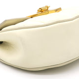 Cream Leather Medium Drew Bijou Shoulder Bag
