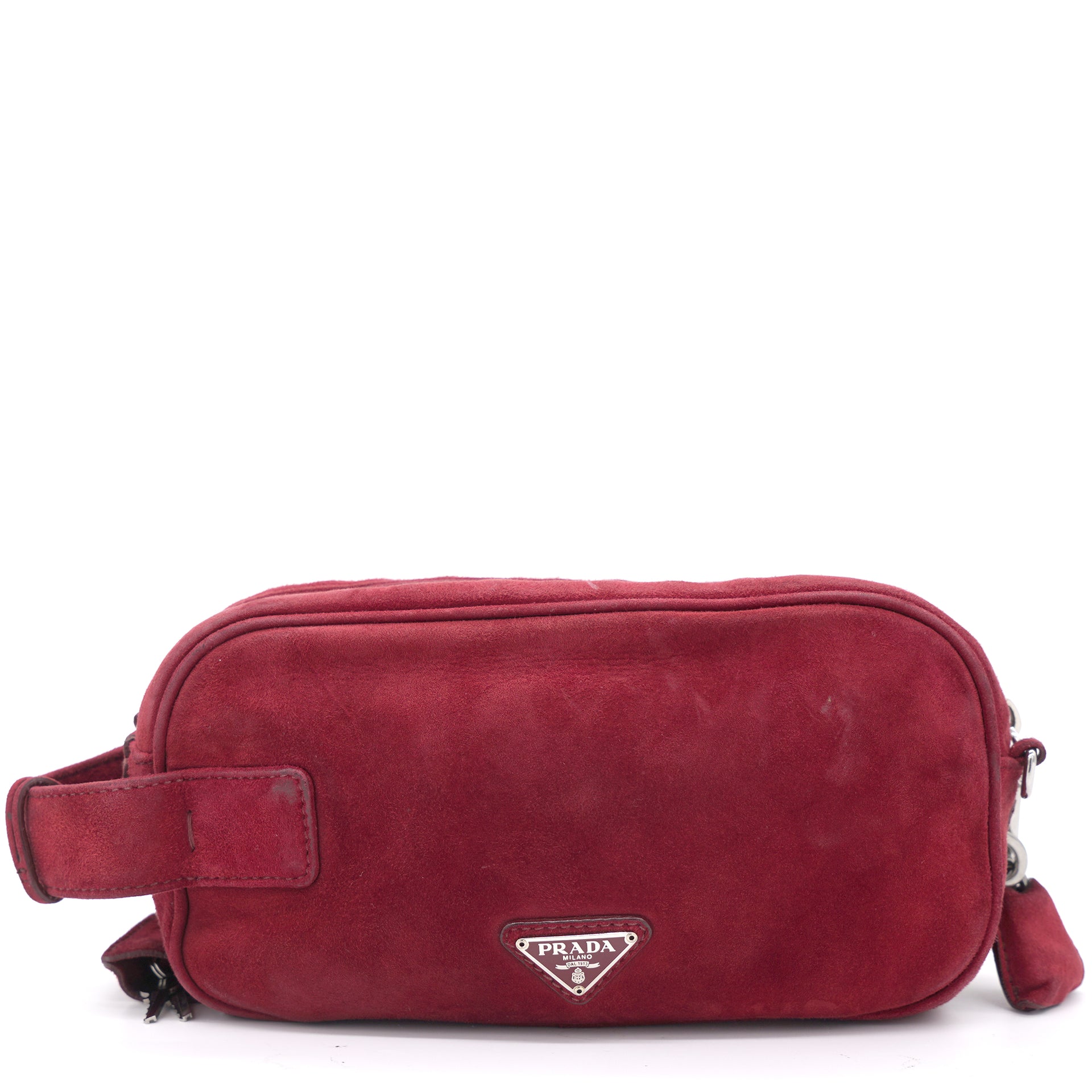 Red Suede Shoulder Bag