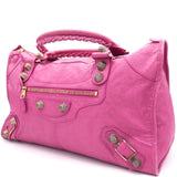 Pink Leather Giant Rose Gold Hardware Part Time Tote