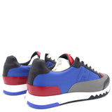 Calfskin Men’s Trail Sneakers Blue/Red/Grey 40