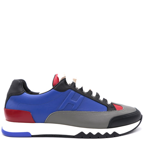 Calfskin Men’s Trail Sneakers Blue/Red/Grey 40