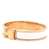 Clic H Bracelet White with Rose Gold Hardware