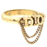 Gold Tone Crystals Studded J’Adior Ring 50